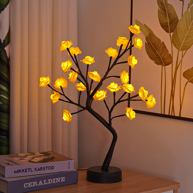 Rosenbaum-Tischlampe - USB-betriebenes Geschenk für jeden Anlass!