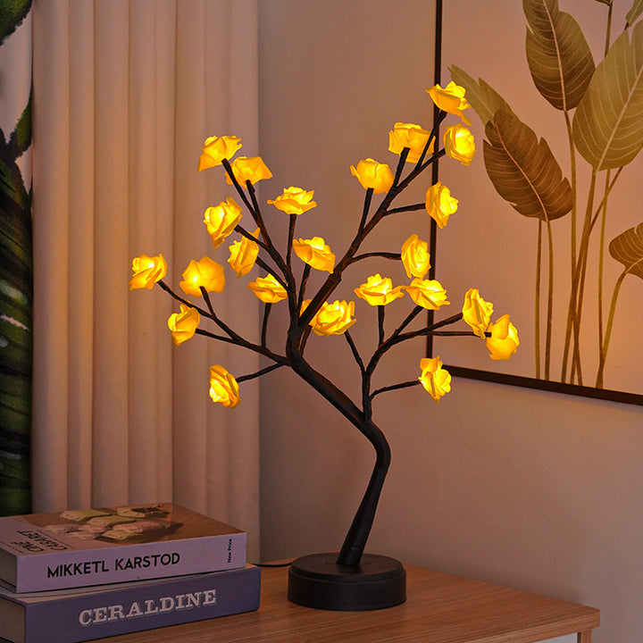 Rosenbaum-Tischlampe - USB-betriebenes Geschenk für jeden Anlass!