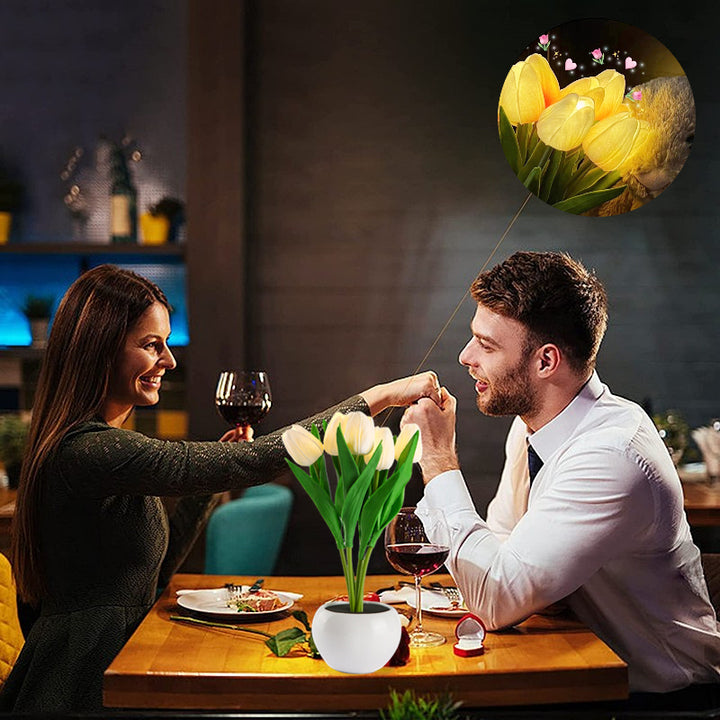 LED-Tulpen-Nachtlicht - Blumige Leuchtkraft für dein Zuhause!