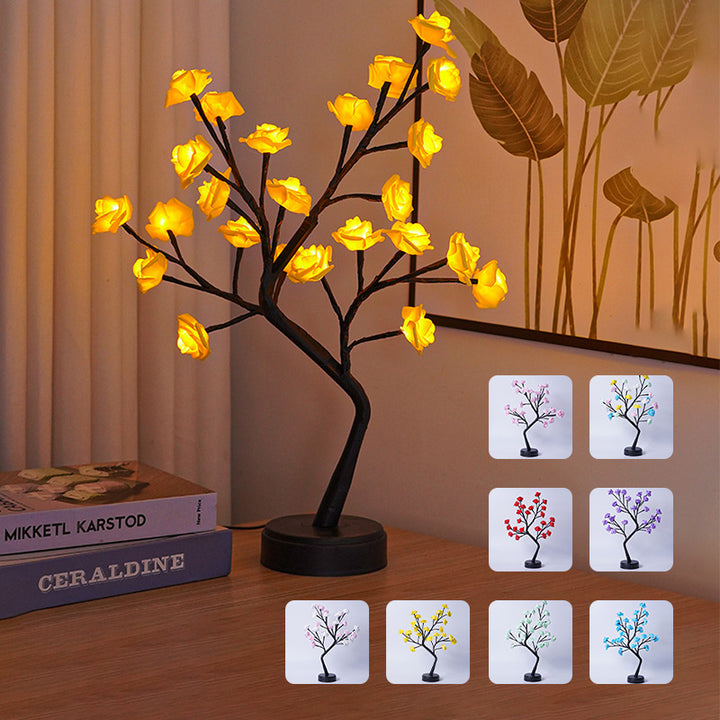Rosenbaum-Tischlampe - USB-betriebenes Geschenk für jeden Anlass!